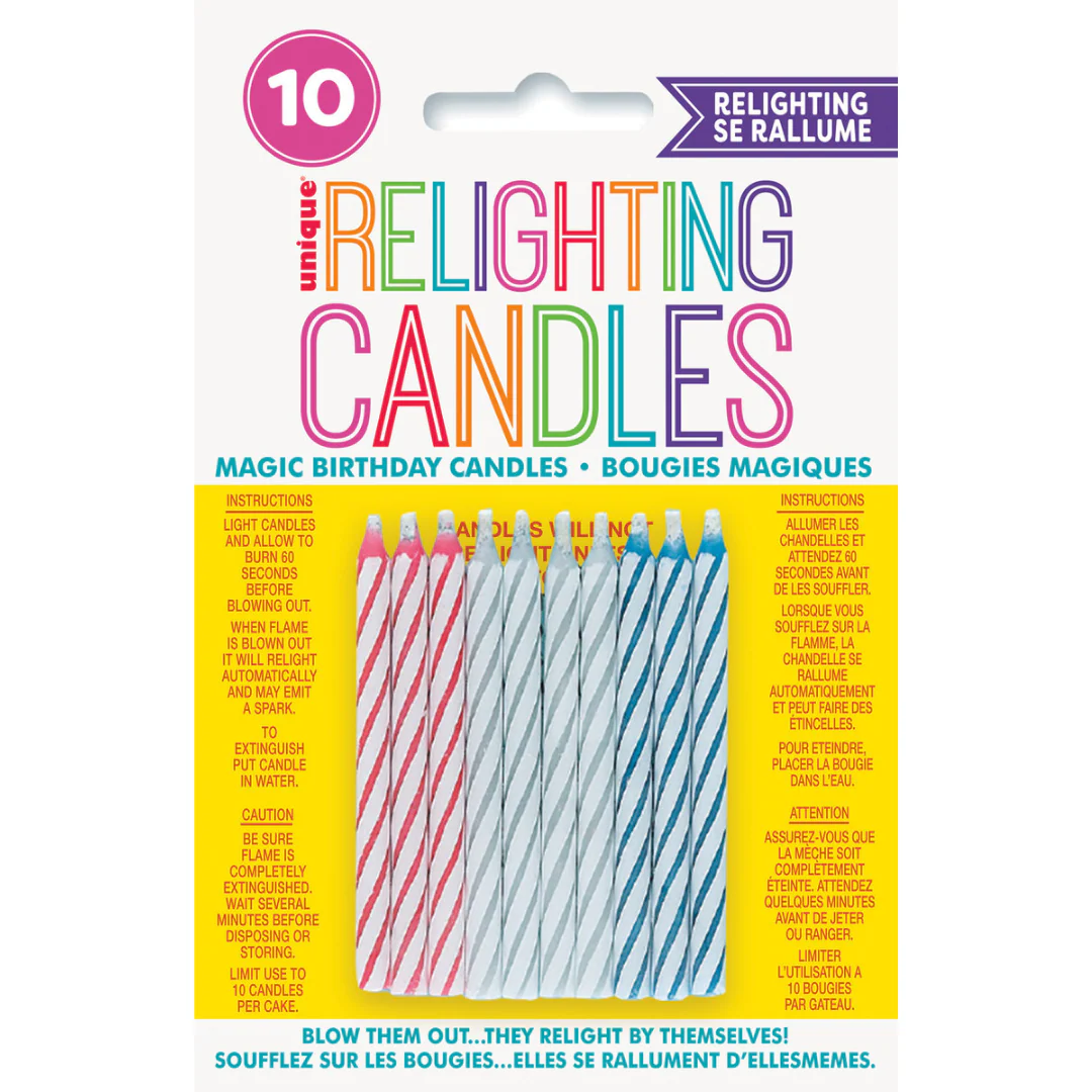 10 Magic Spiral Candles - Multi