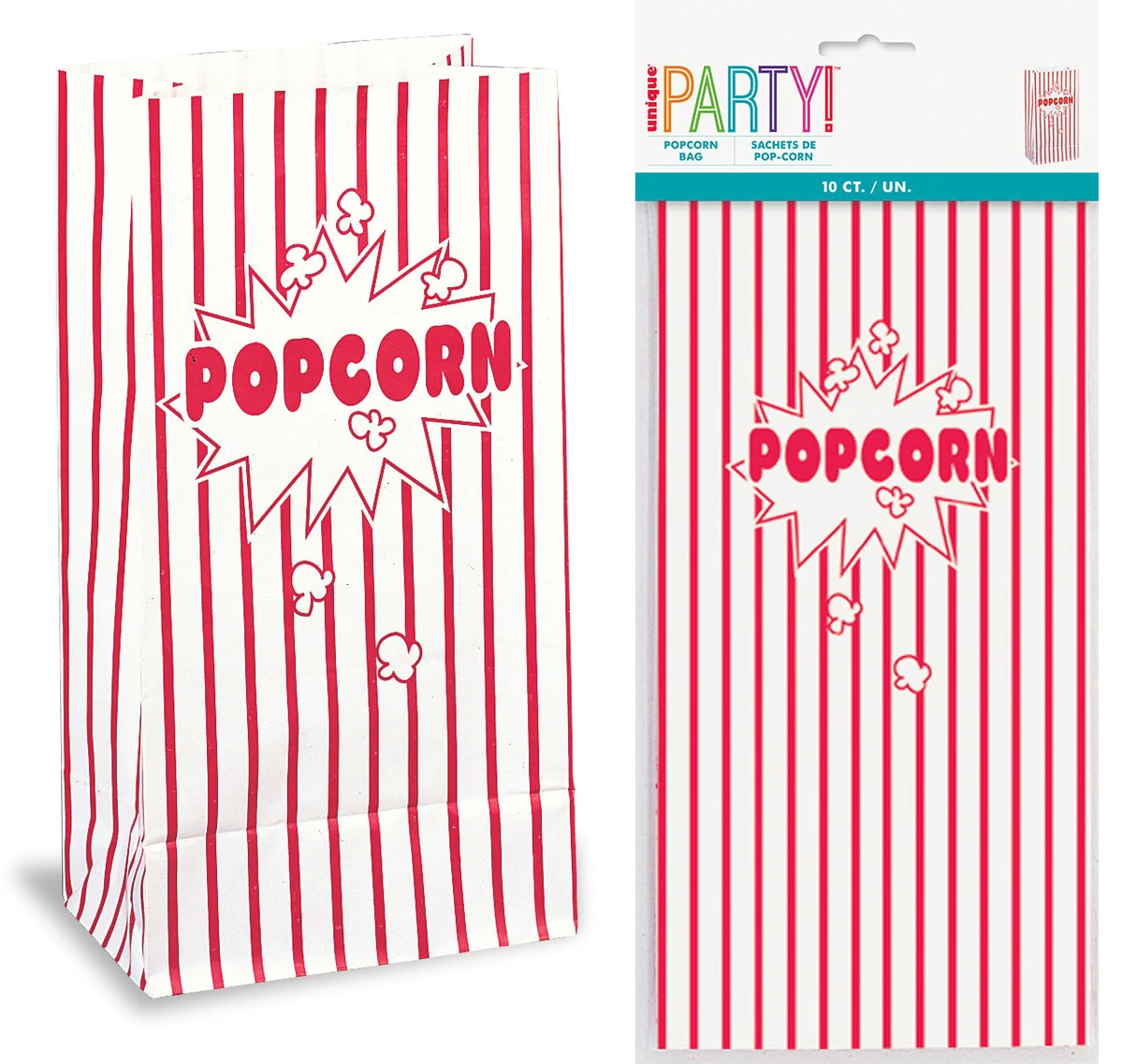 10 Paper Bags - Popcorn
