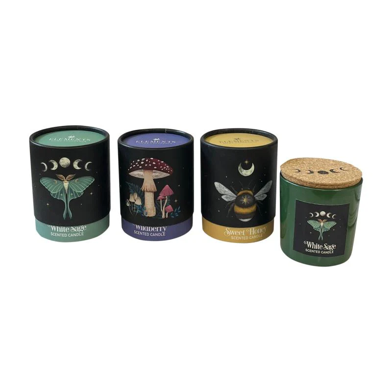 120 GRAM CANDLE W/MOON PHASE DESIGN 3 AS