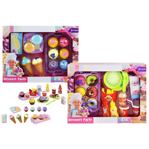 14-22pce Dessert & Fast Food Playset