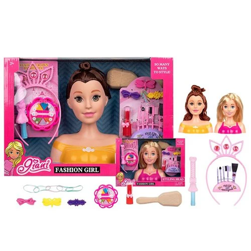 14Pce Hair&Makeup Model Head w/Accs 20cm