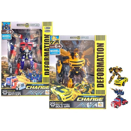 2-4pce Change Robot Warrior 25cm
