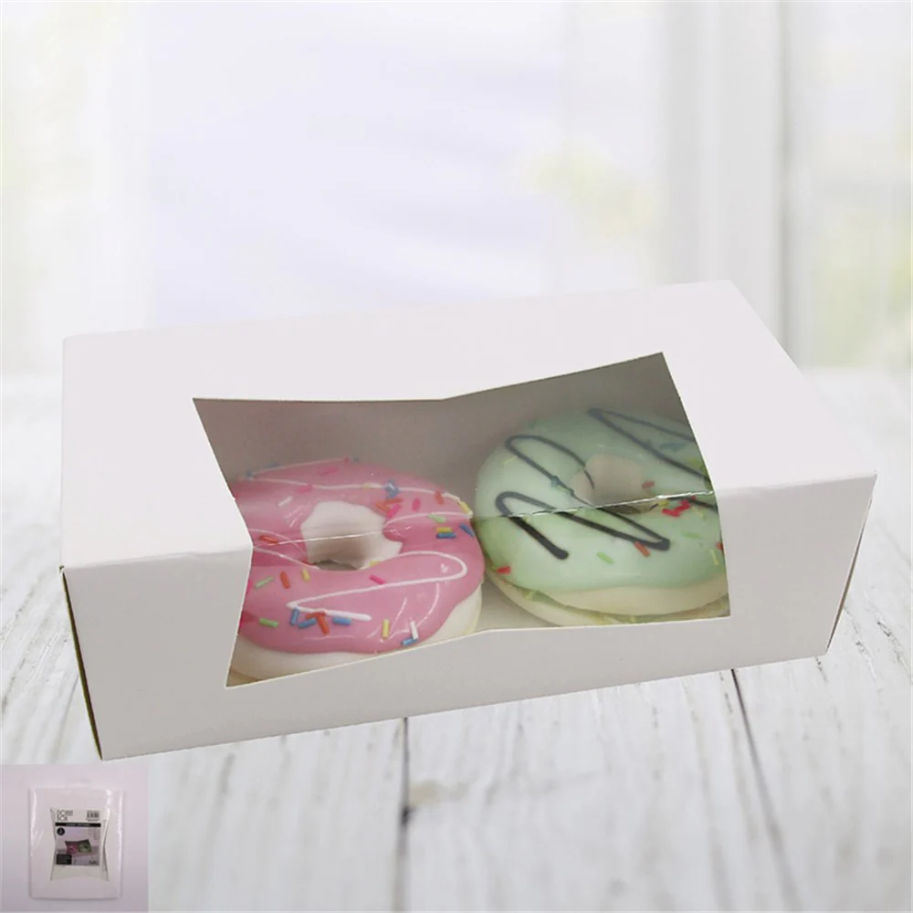 2 Donut Box 3Pk White 20X10X6.5Cm