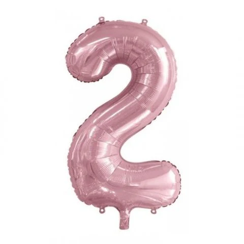 FOIL BALLOON 86cm Light Pink Number #2