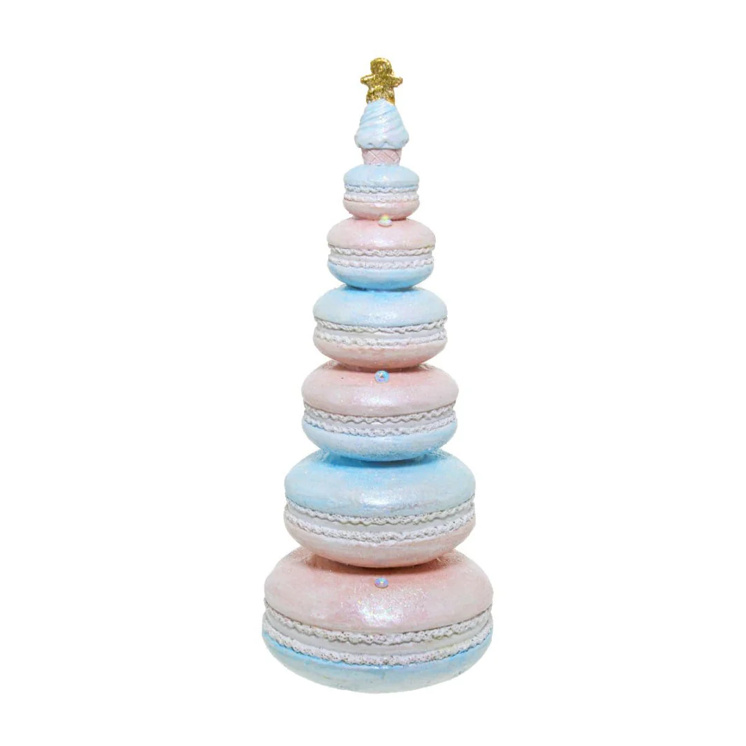 20Cm Pink/Blue Macaron Tree