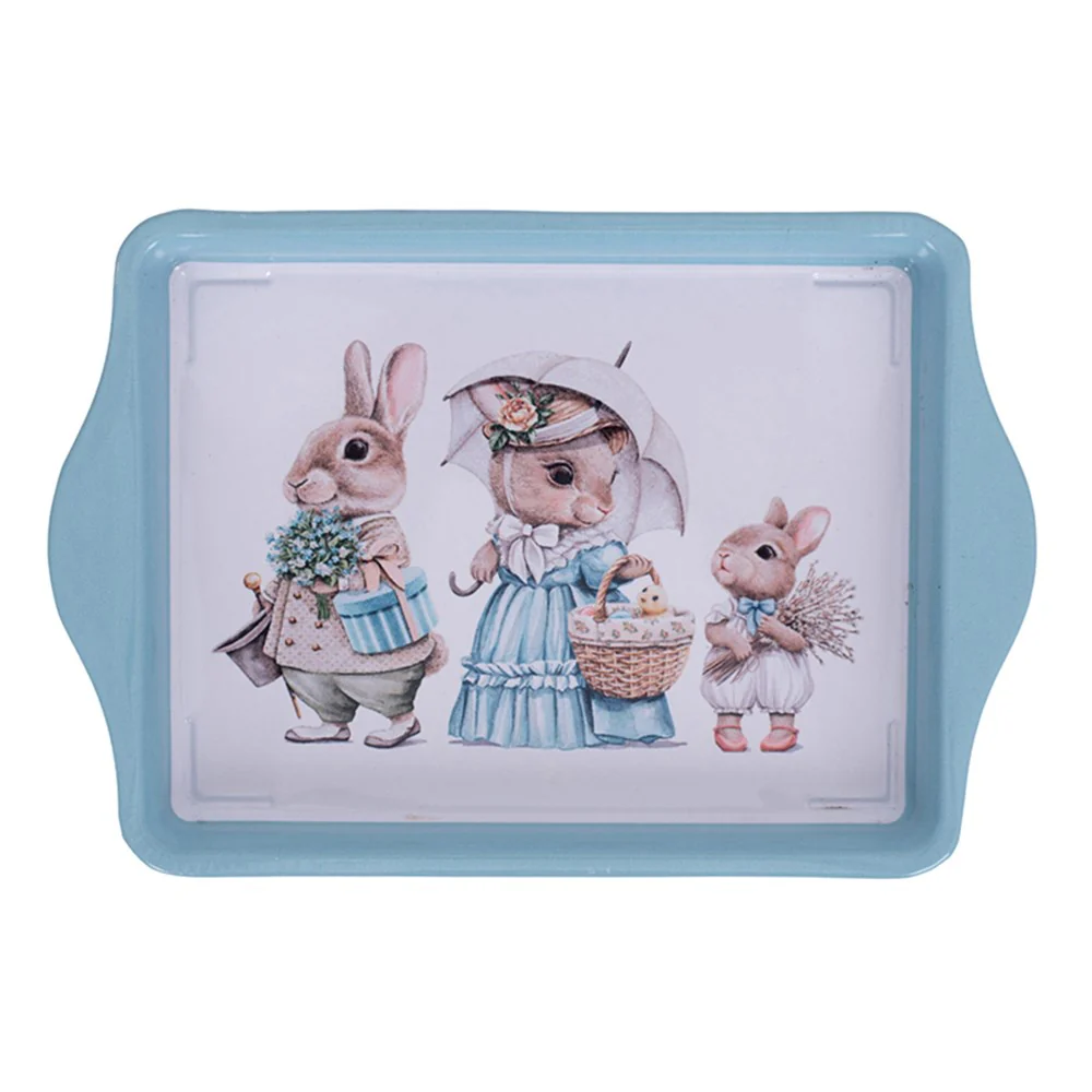 METAL OLD WORLD EASTER TRAY 21.5X14.5CM