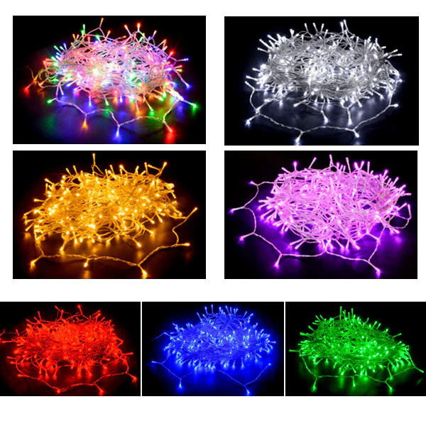 240 LED Fairy Light Chain Clear Cord (Blue) - Image 2