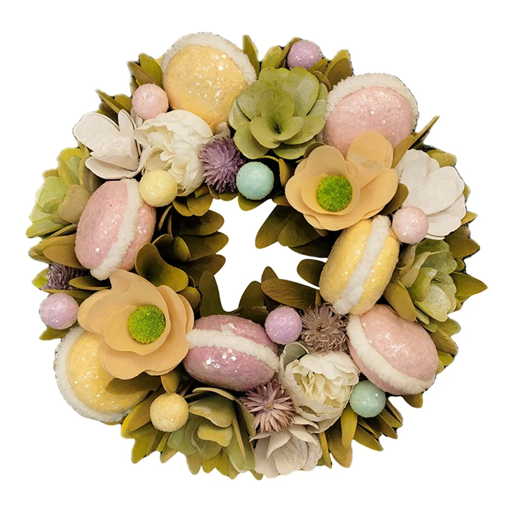 EASTER WREATH W/MACAROONS 27CM