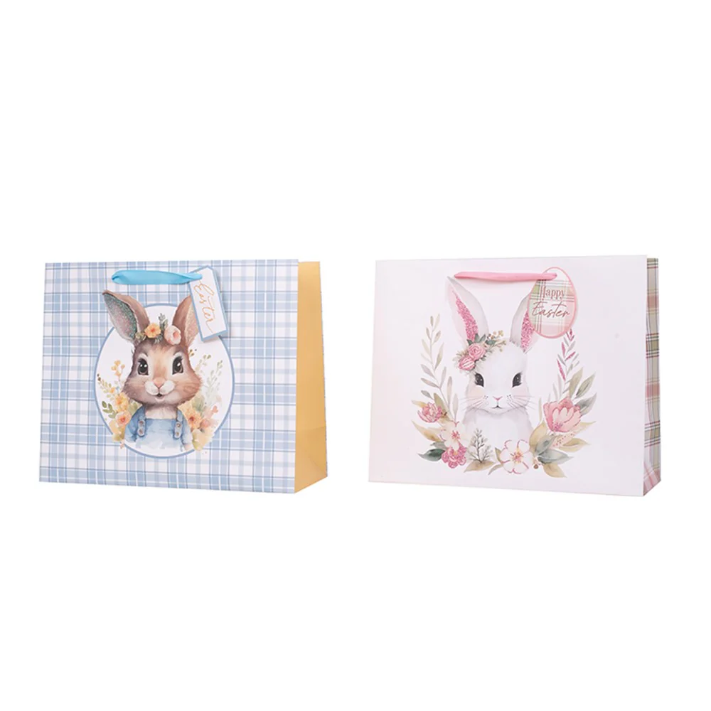 EASTER BUNNY HORIZONTAL GIFT BAGS 2 ASSORTED MED 26X32X12.7CM