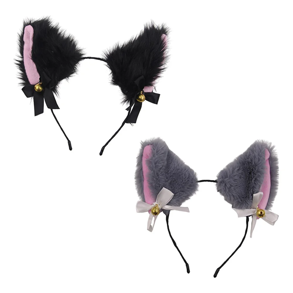 2A GREY AND BLACK FURRY CAT EAR