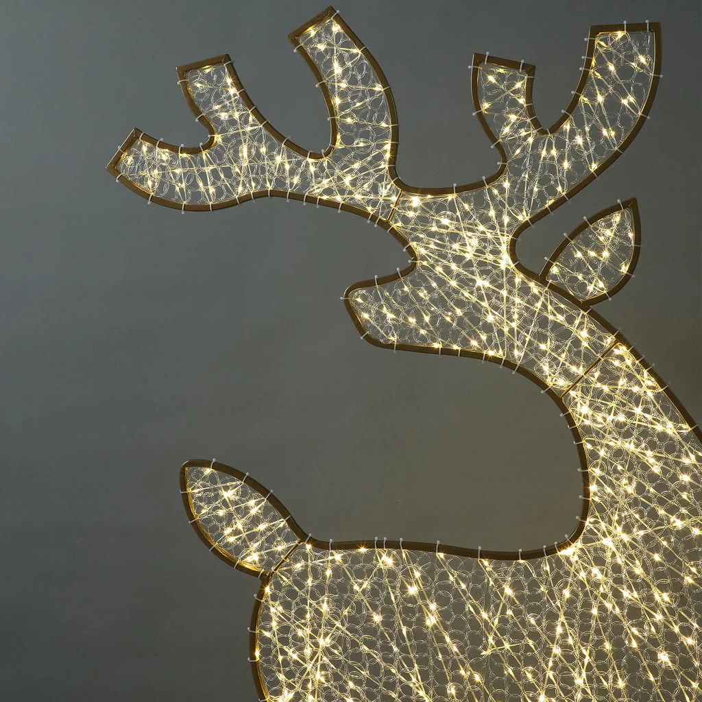 2D Mesh Reindeer With Twinkle LED 1.8m - Warm White - Image 3