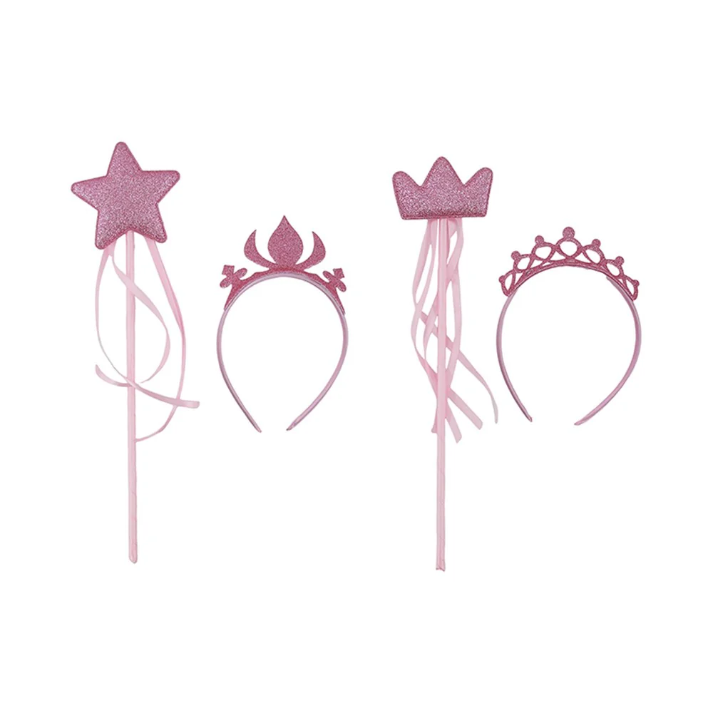2PC TIARA HEADBAND & STAR WAND SET