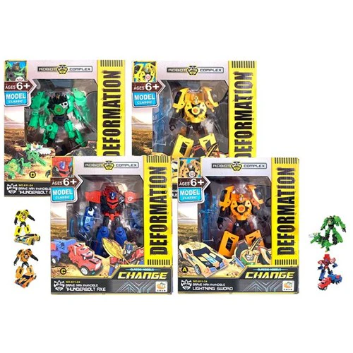 2pce Transform Change Robot w/ Axe 15cm