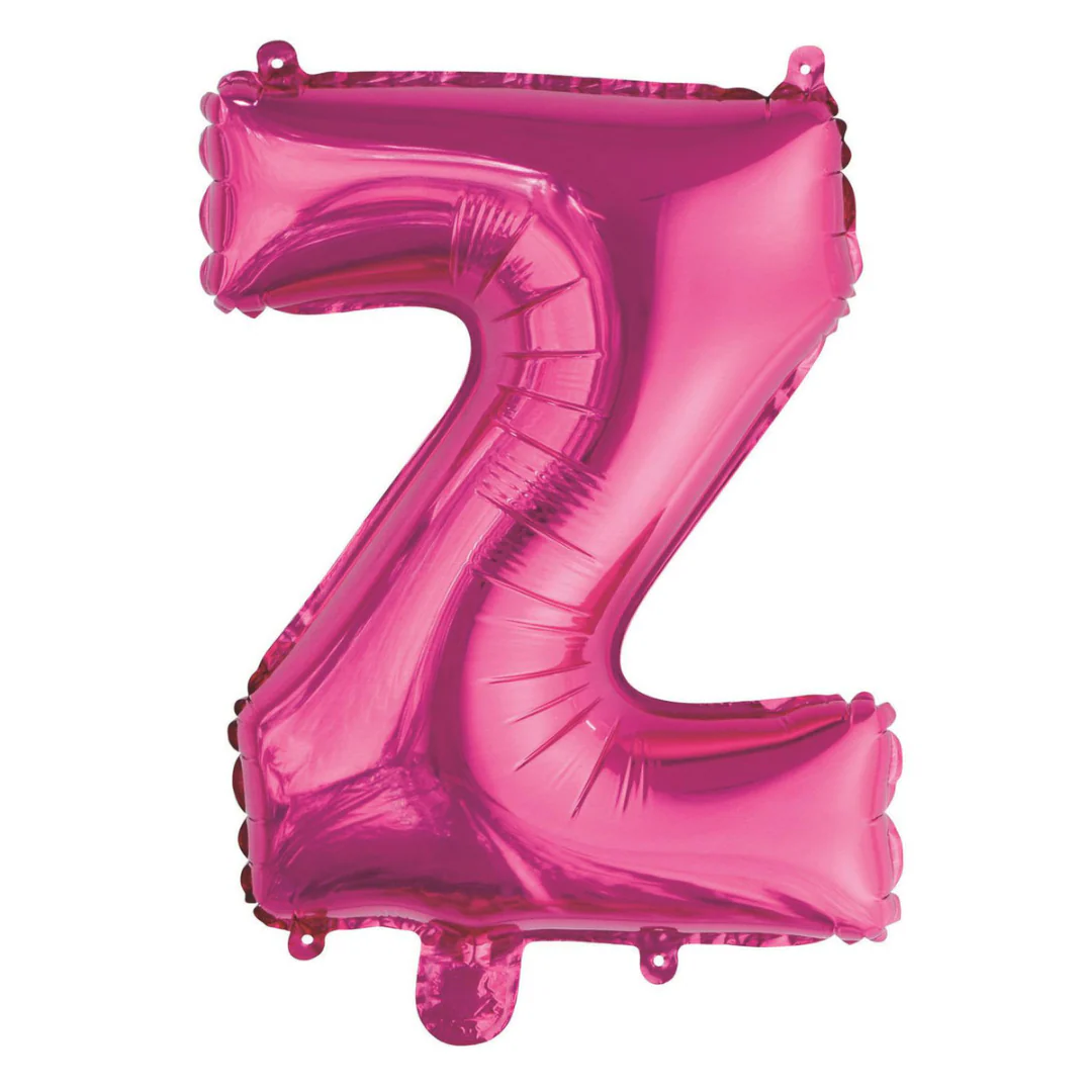Alphabet Foil Balloon 35cm Hot Pink - Z