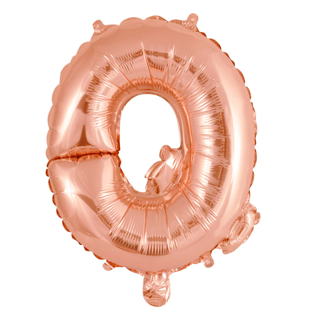 Alphabet Foil Balloon 35cm Rose Gold - Q