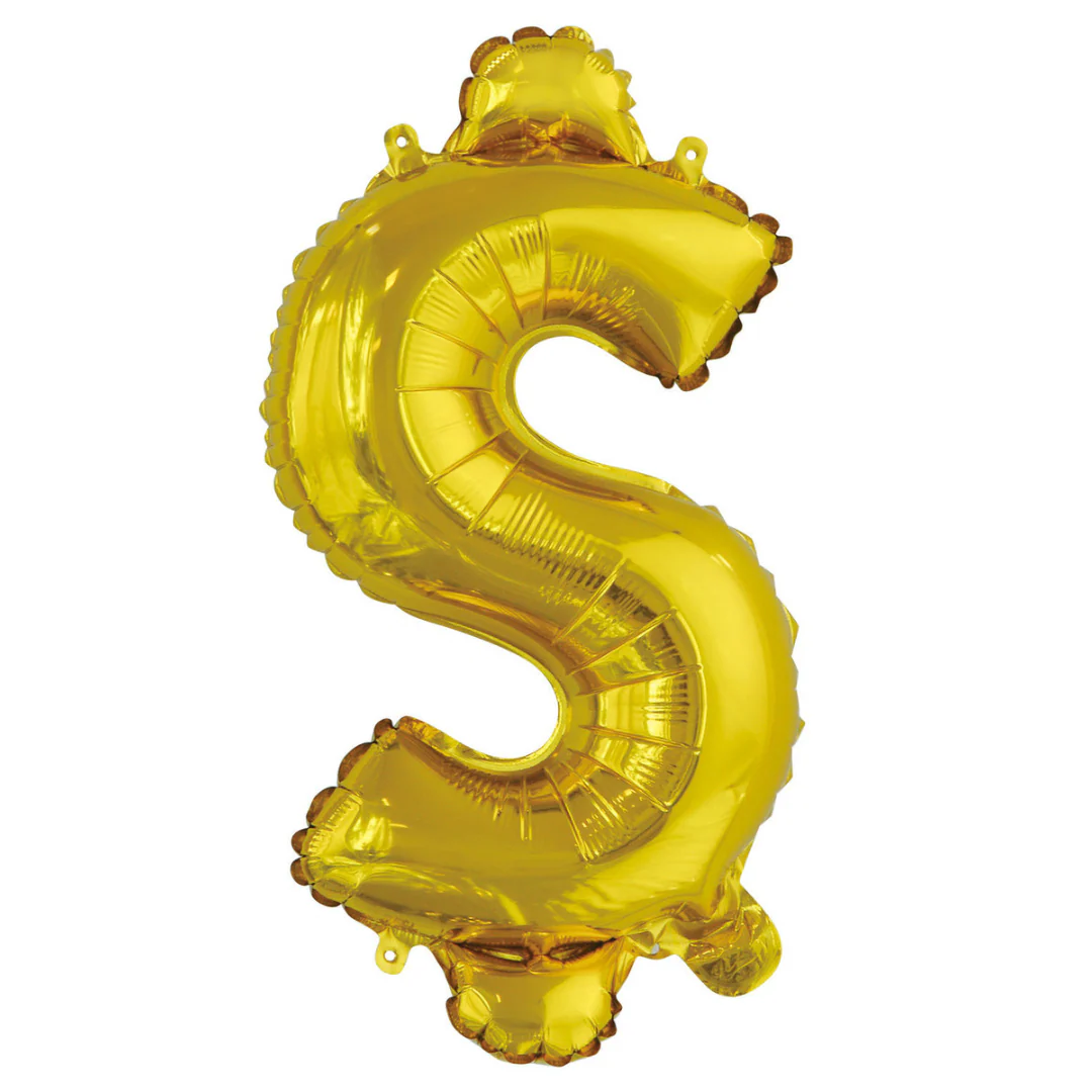 Alphabet Foil Balloon 35cm Gold - $
