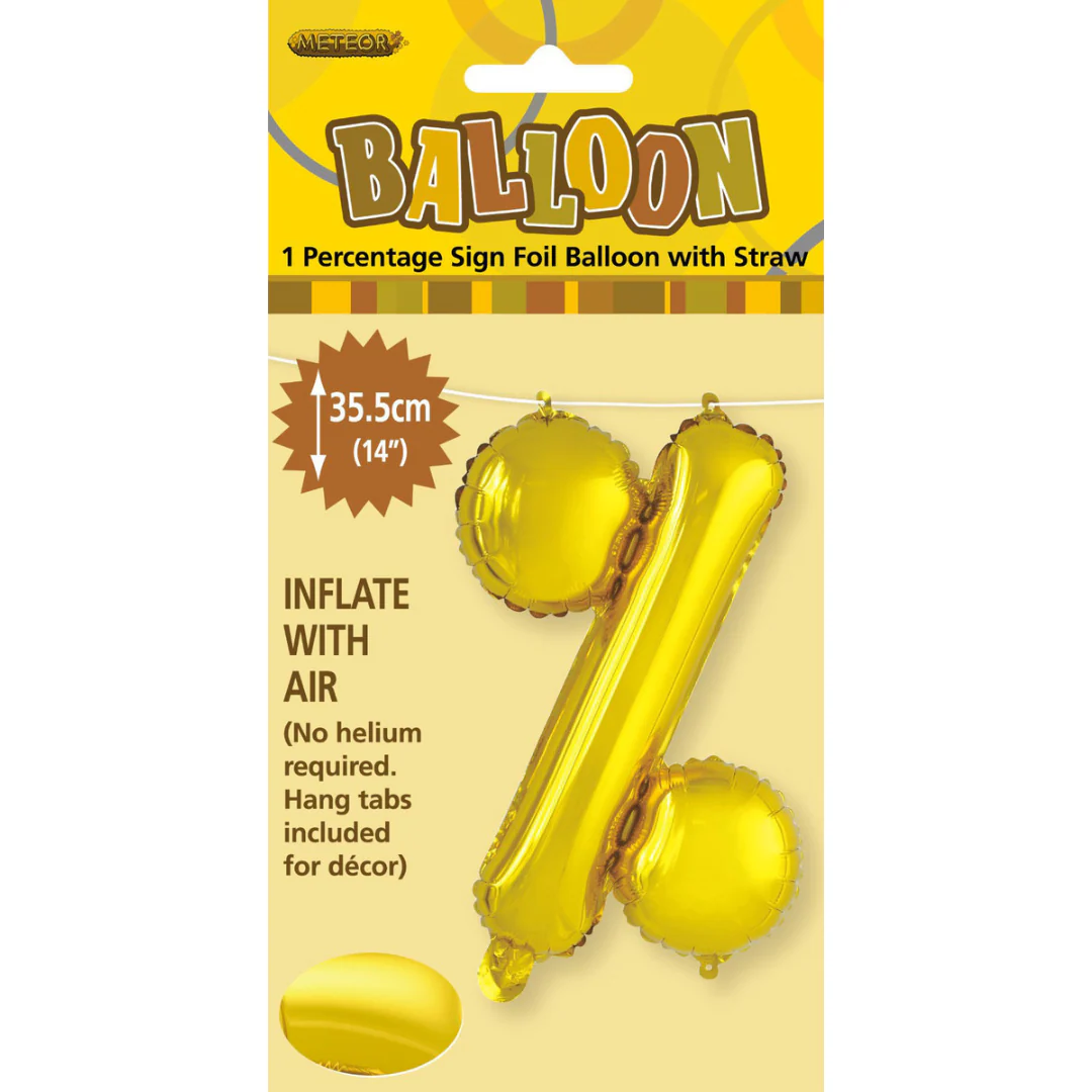 Alphabet Foil Balloon 35cm Gold - % - Image 2