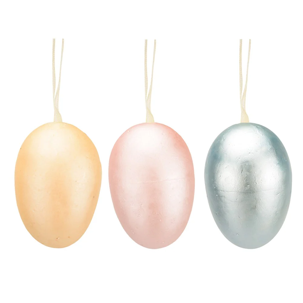 EASTER EGGS 6X4CM 3 ASSORTED 2PK BLUE, PINK, MINT