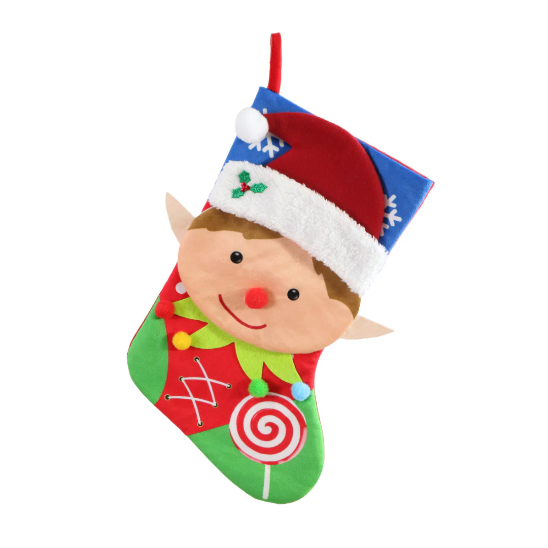 3D Stocking Character Face Velveteen 46cm Assorted - Image 4