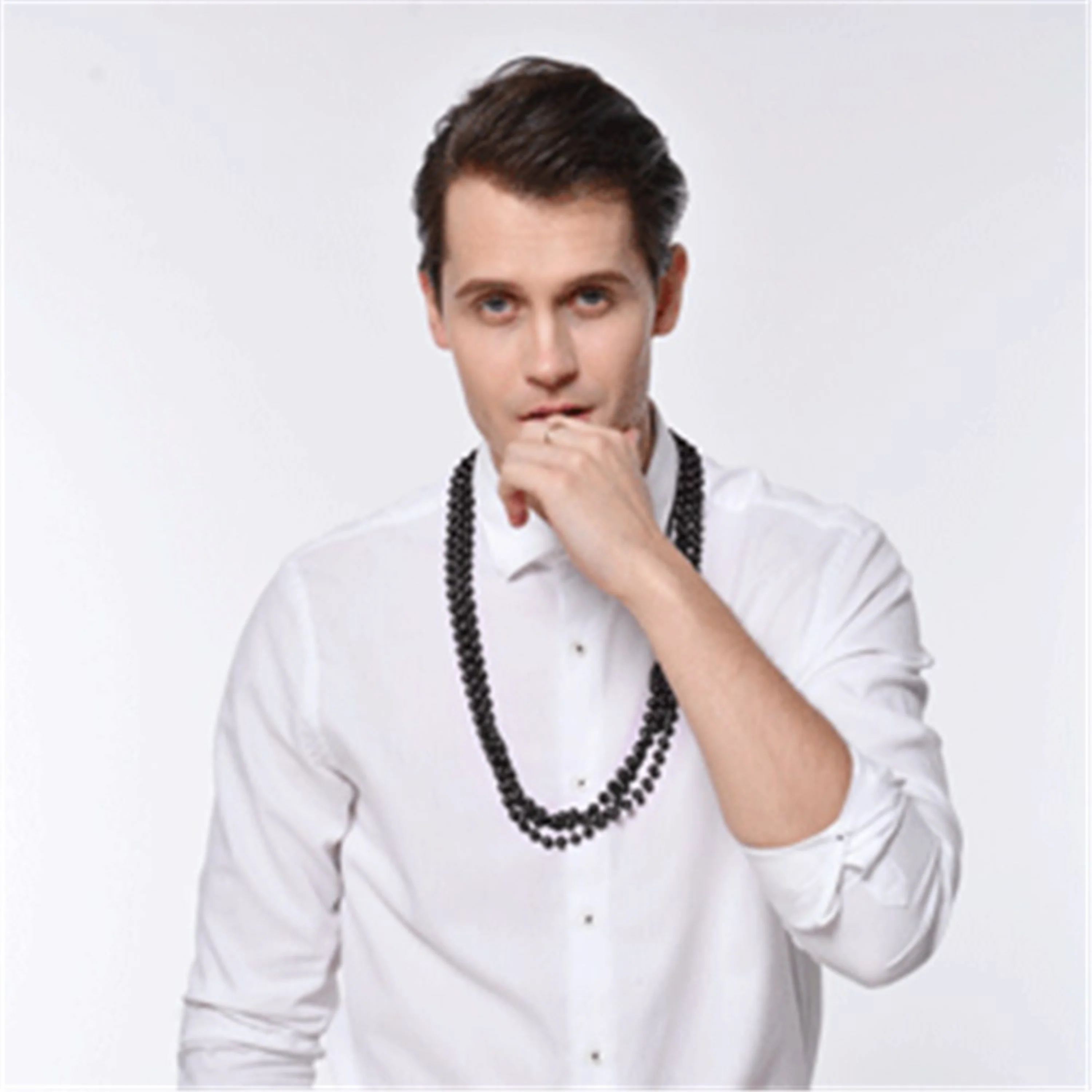 Party Necklace Black 80Cm 3Pk