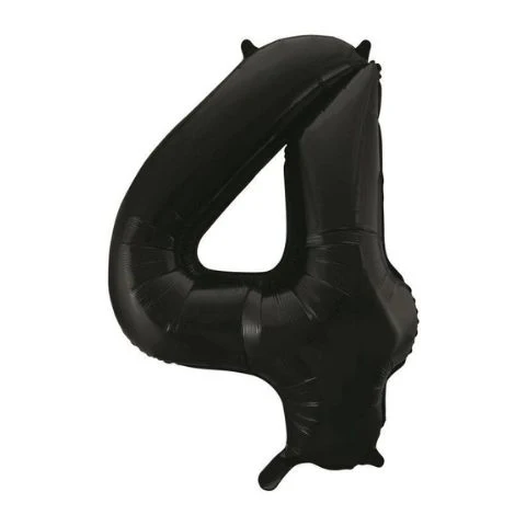 FOIL BALLOON 86cm Black Number #4