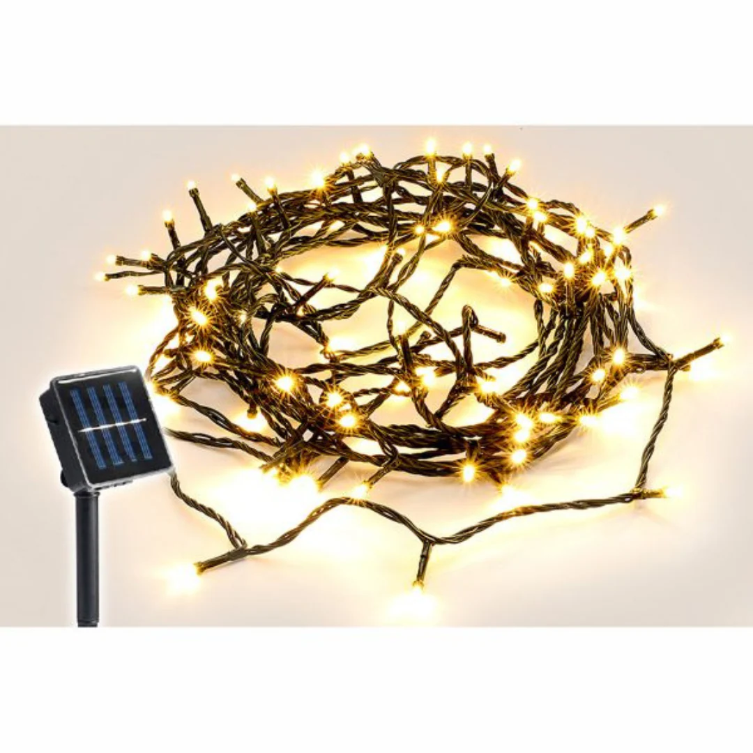 420 LED Solar Fairy Light Chain Warm White 29.3m