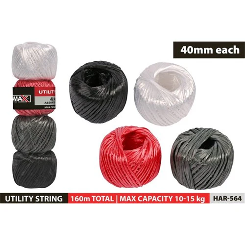4pce Utility String-40MperRoll-Coloured