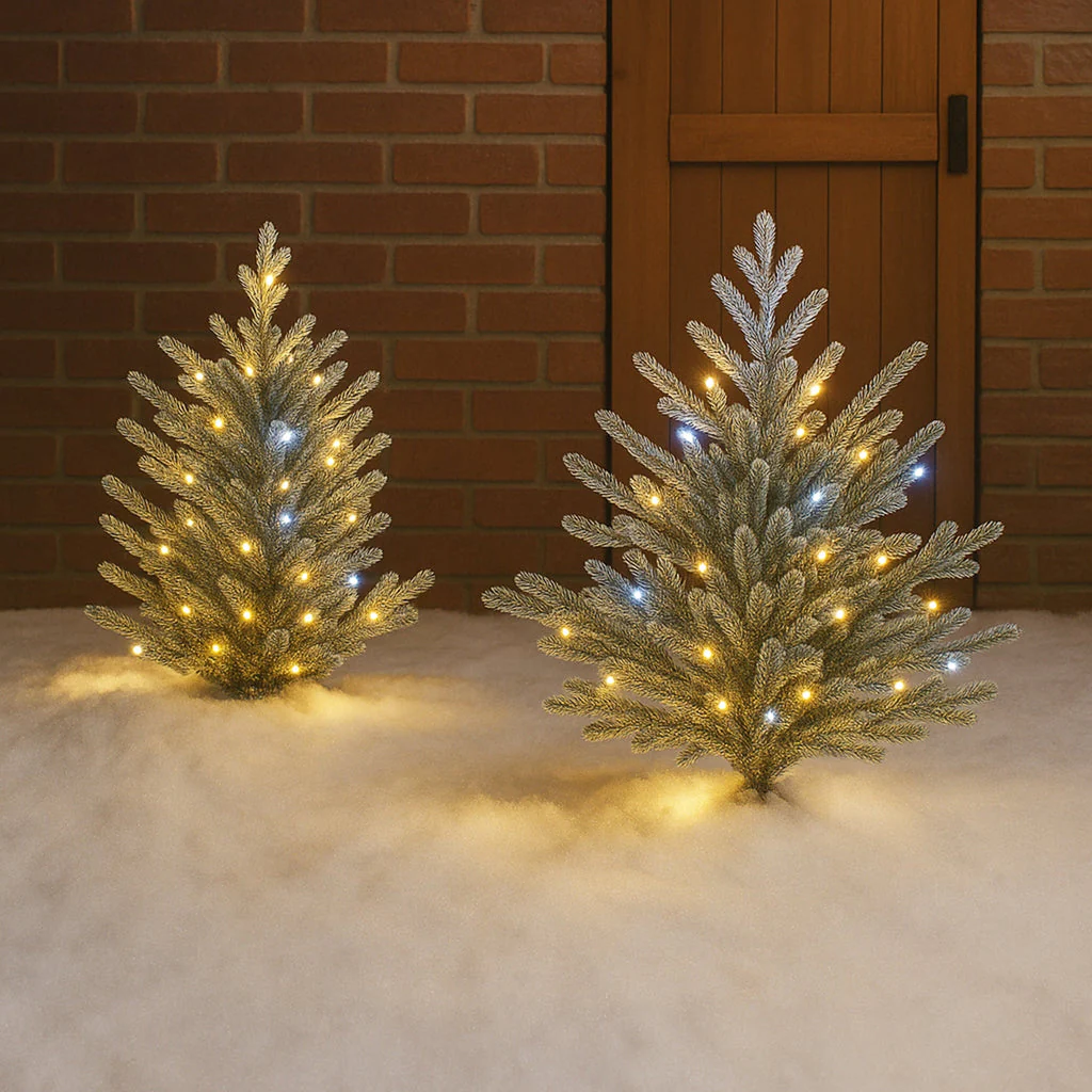 520 LED Connectable Fairy Light Chain Clear Cable - Warm White+White - Image 2