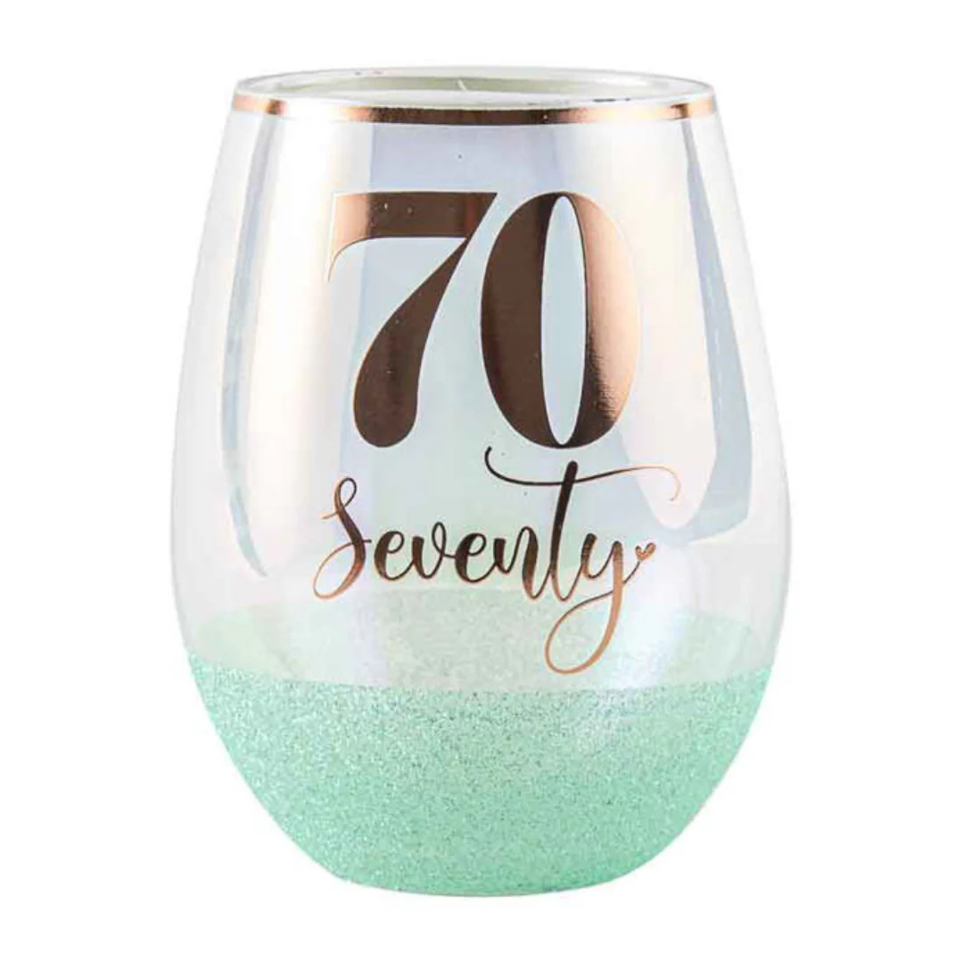 70 Glitter Stemless Green 600ml