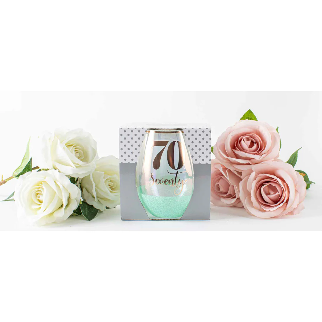 70 Glitter Stemless Green 600ml - Image 2