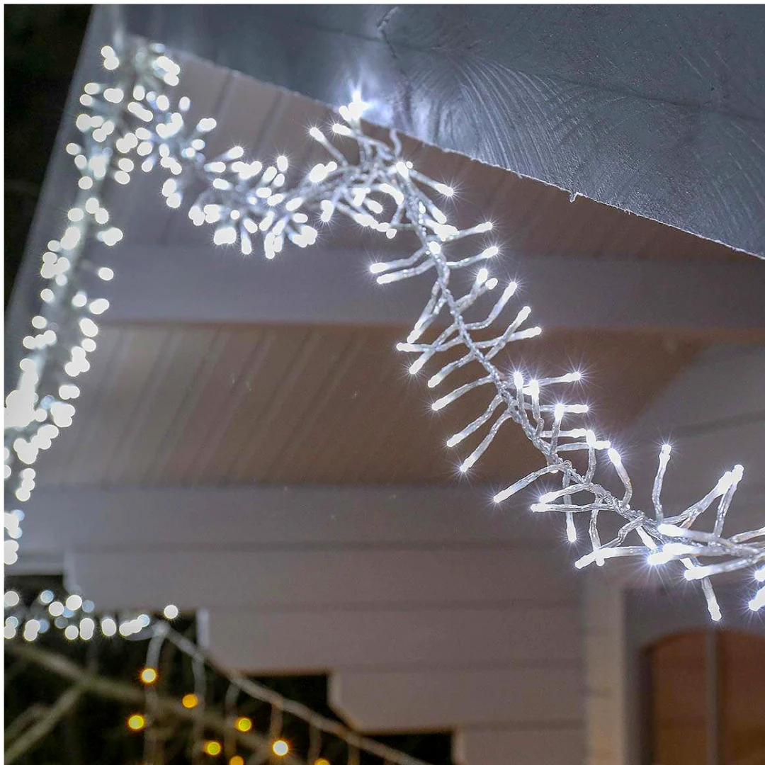 720 LED Cluster String Lights White 9m