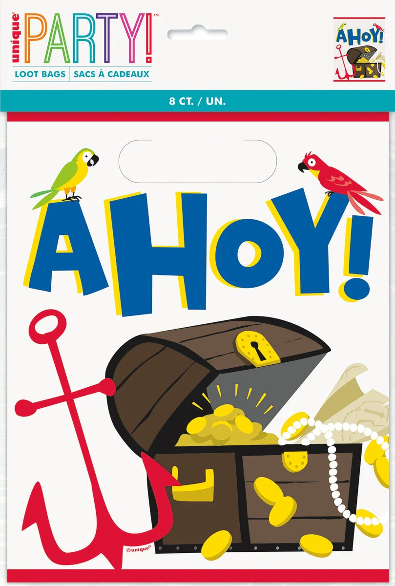 8 Ahoy Pirate Fun Loot Bags
