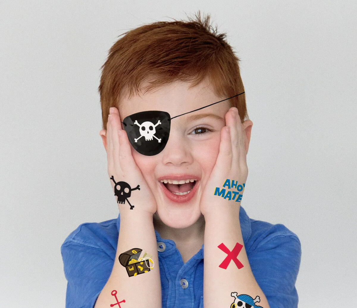 8 Pirate Skull & Crossbones Eye Patch - Image 3