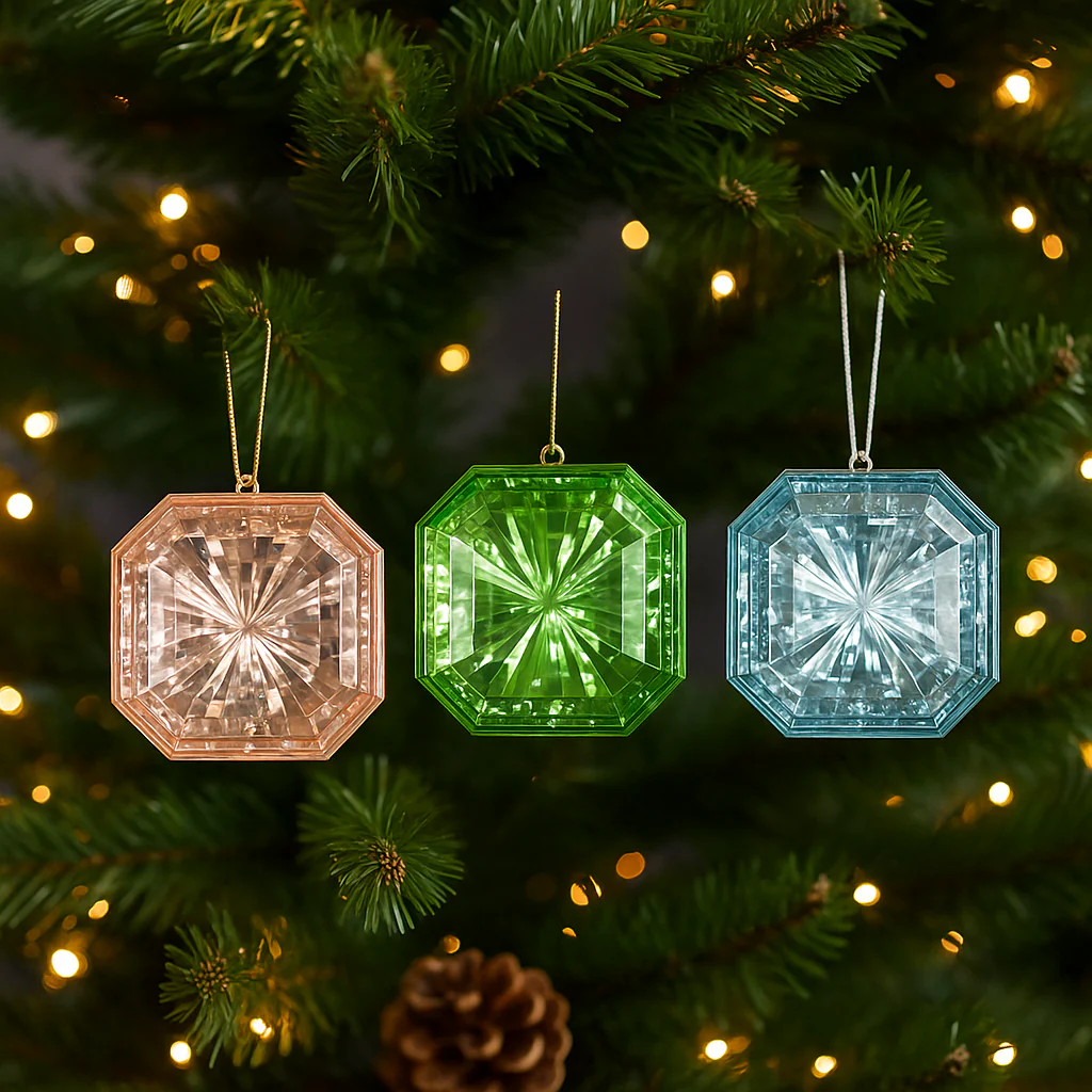 Acrylic Jewel Tree Ornament 12x5x13cm Assorted