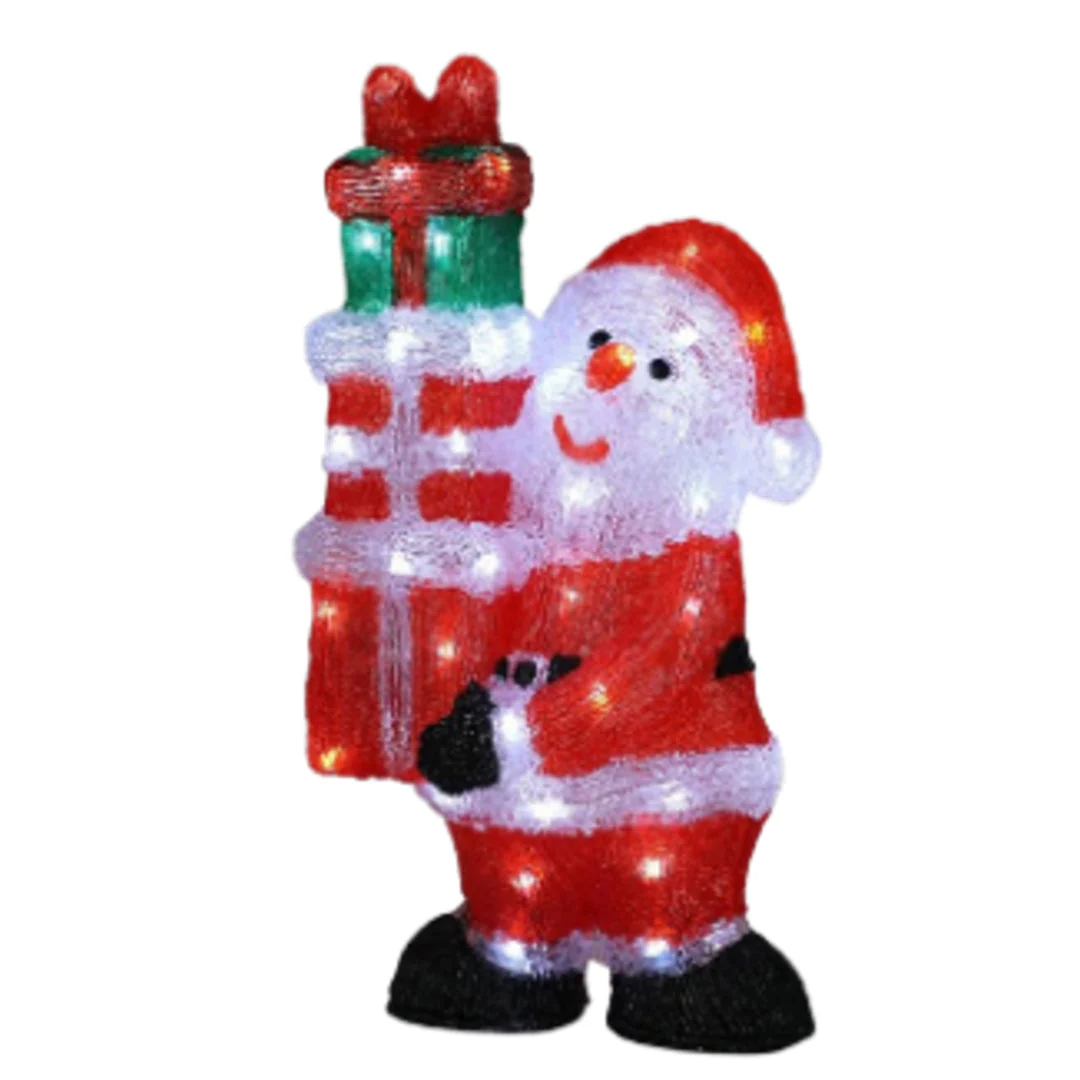 Acrylic Santa with Giftboxes