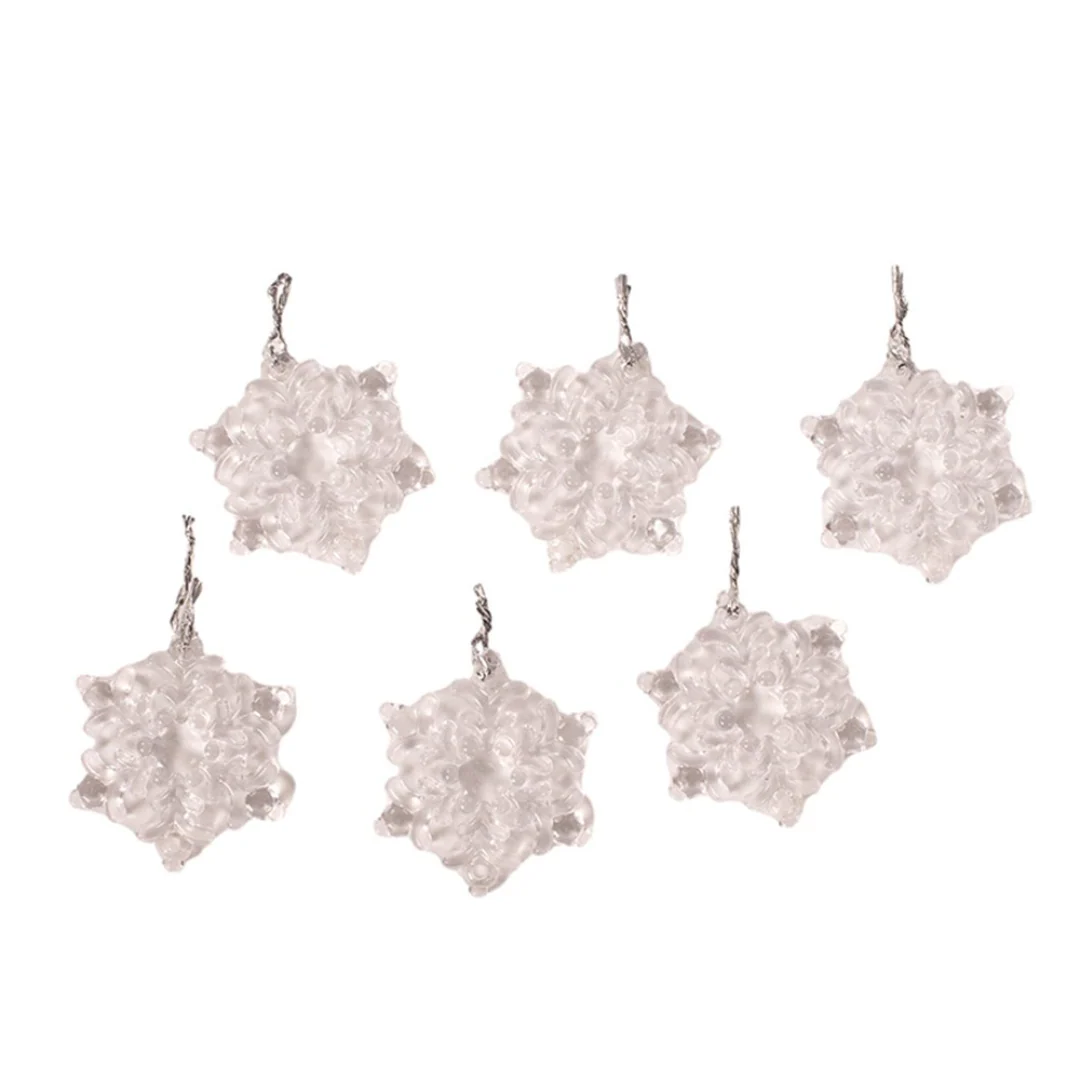 Acrylic Snowflakes Decoration 6pk - Image 2