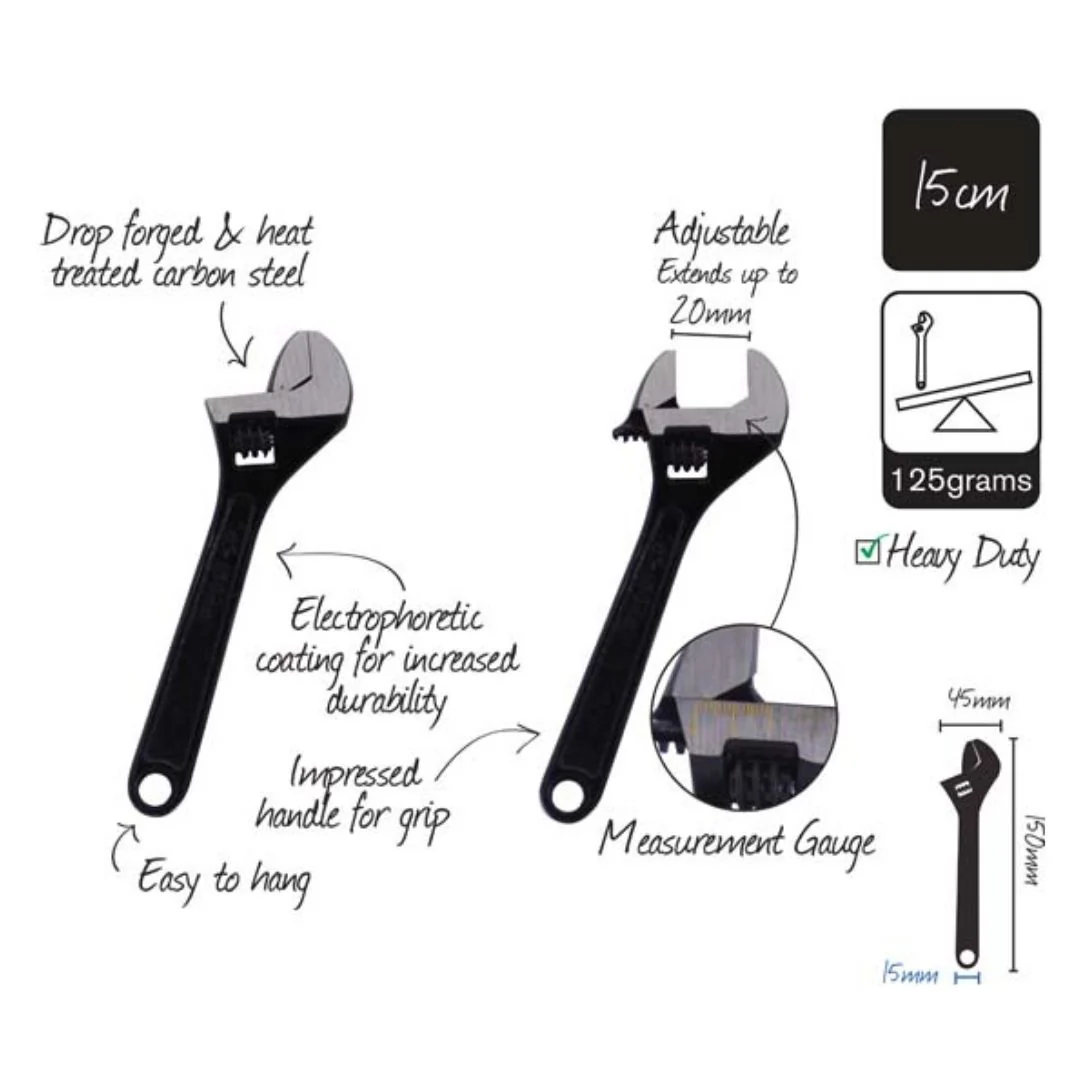 Adjustable Wrench-Drop Forged w/Measure150mm - Image 2