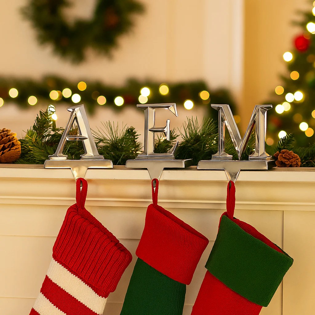 Alphabet Stocking Holder Metal Assorted
