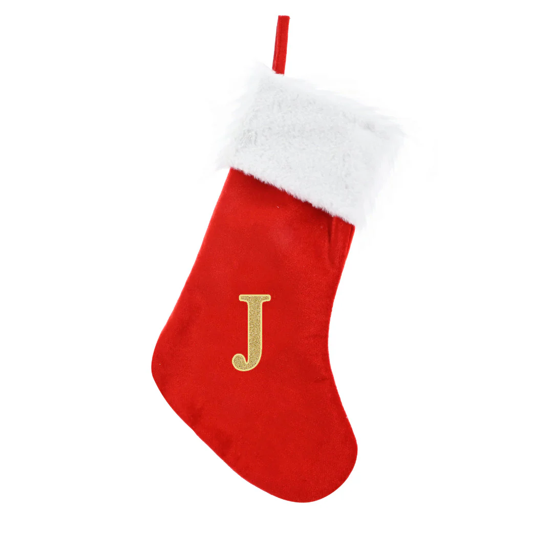 Alphabet Velvet Stocking Gold Letter 50cm Assorted - Image 10