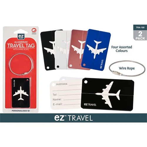 Aluminium Travel Tag 7.5x4.4cm