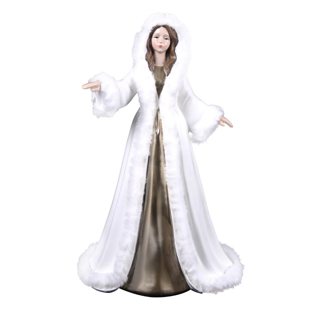 Angel with White Fur 40cm