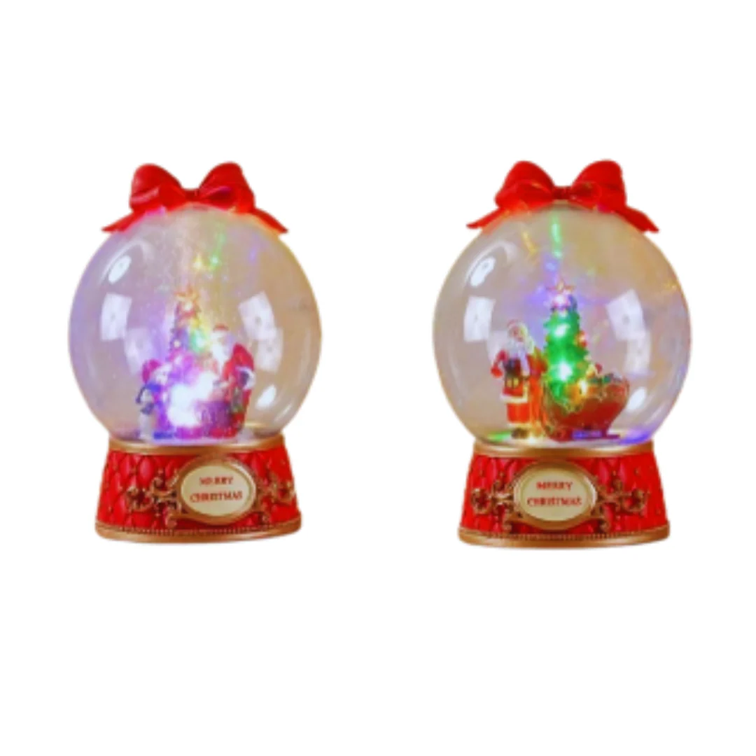 Animated Christmas LED Snowglobe Ornament With Music 20.5x20.5x26.5cm Assorted - Image 2