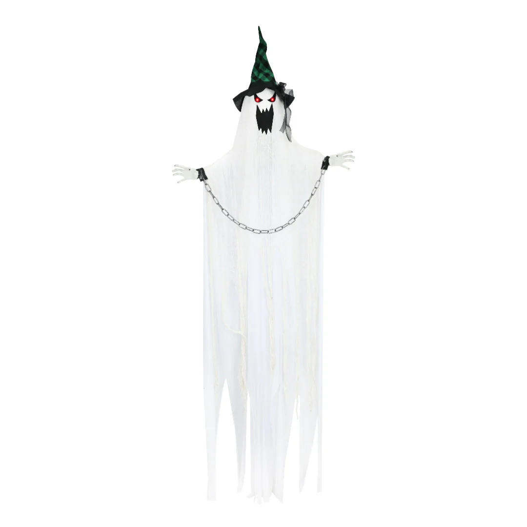 Animated Hanging Chained Ghost Battery Operated 1.8m