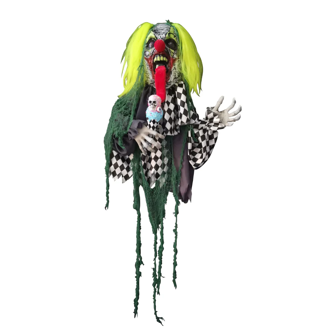 Animated Hanging Clown Battery Operated 1M