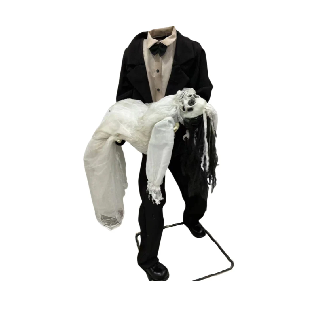 Animated Headless Groom with Bride Battery Operated 1.6m