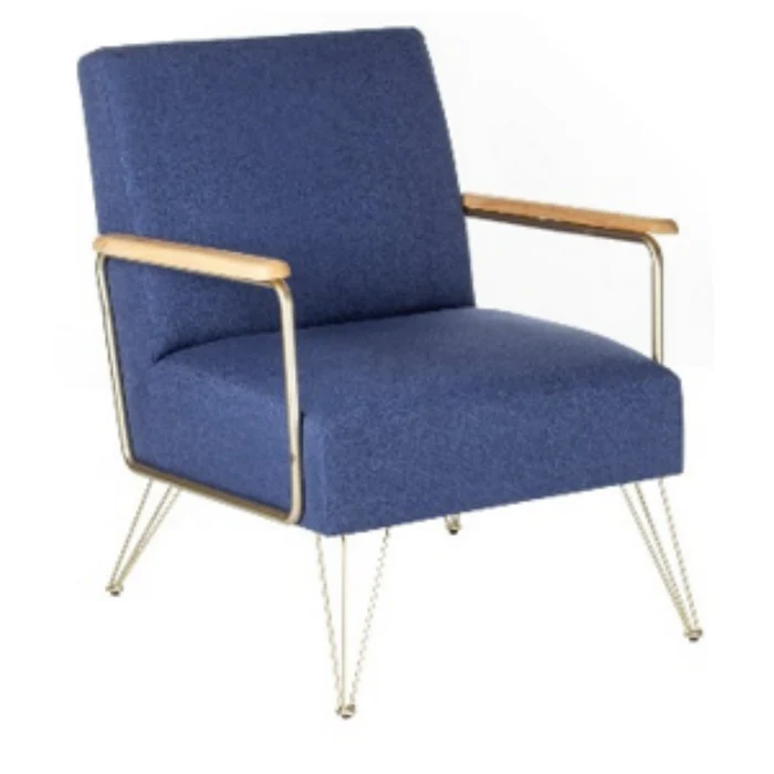 Annen Upholstered Armchair Dark Blue