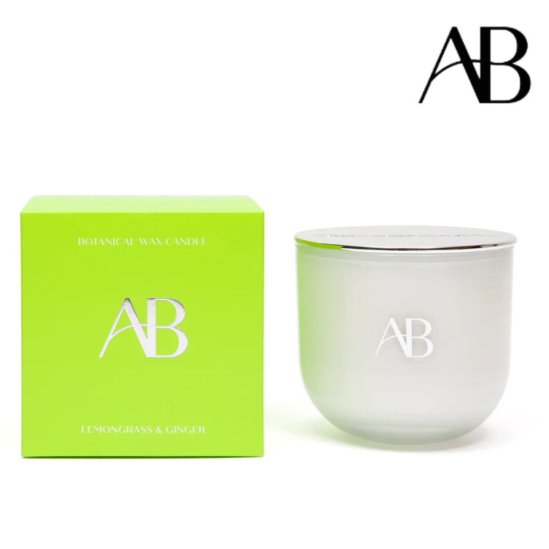 Core Glass Candle 340g Lemongrass & Ginger - Aromabotanical