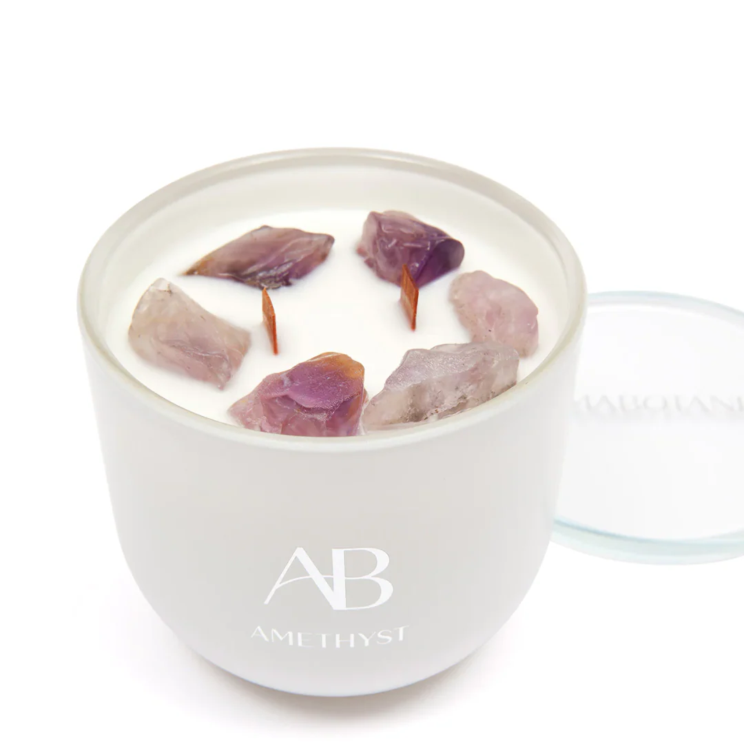 Crystal Candle Candle 340g Amethyst - Aromabotanical - Image 2