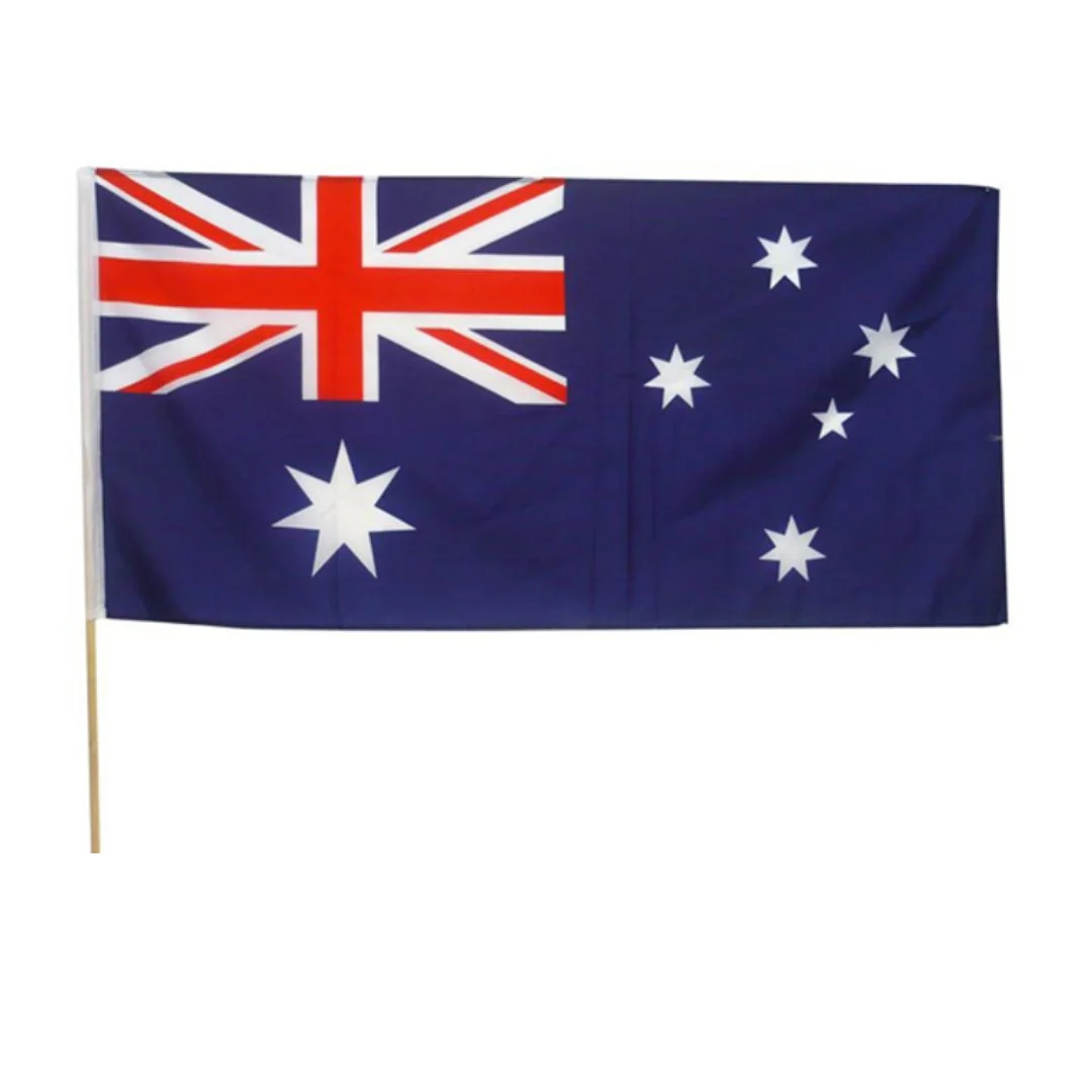Aussie Flag 120x60cm Wood Stick