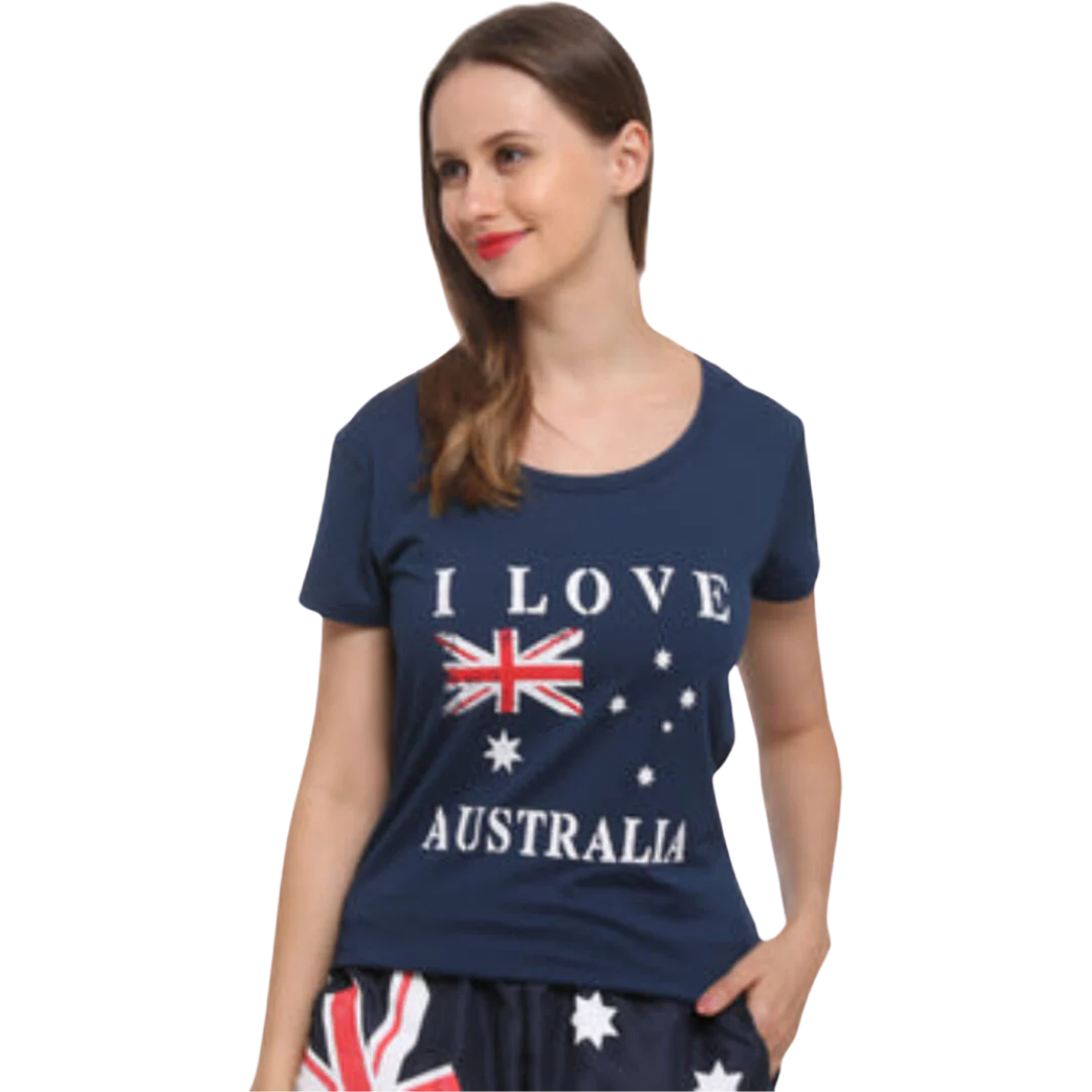 Australia Day Fitted T-Shirt Women Size L/XL - Image 2